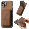 PU Leather for Magsafe Case for iPhone 17 Air 16 15 Pro Max 16e 14 Plus 13 12 11 Pro Magnetic Back Cover with Card Holder XLD12