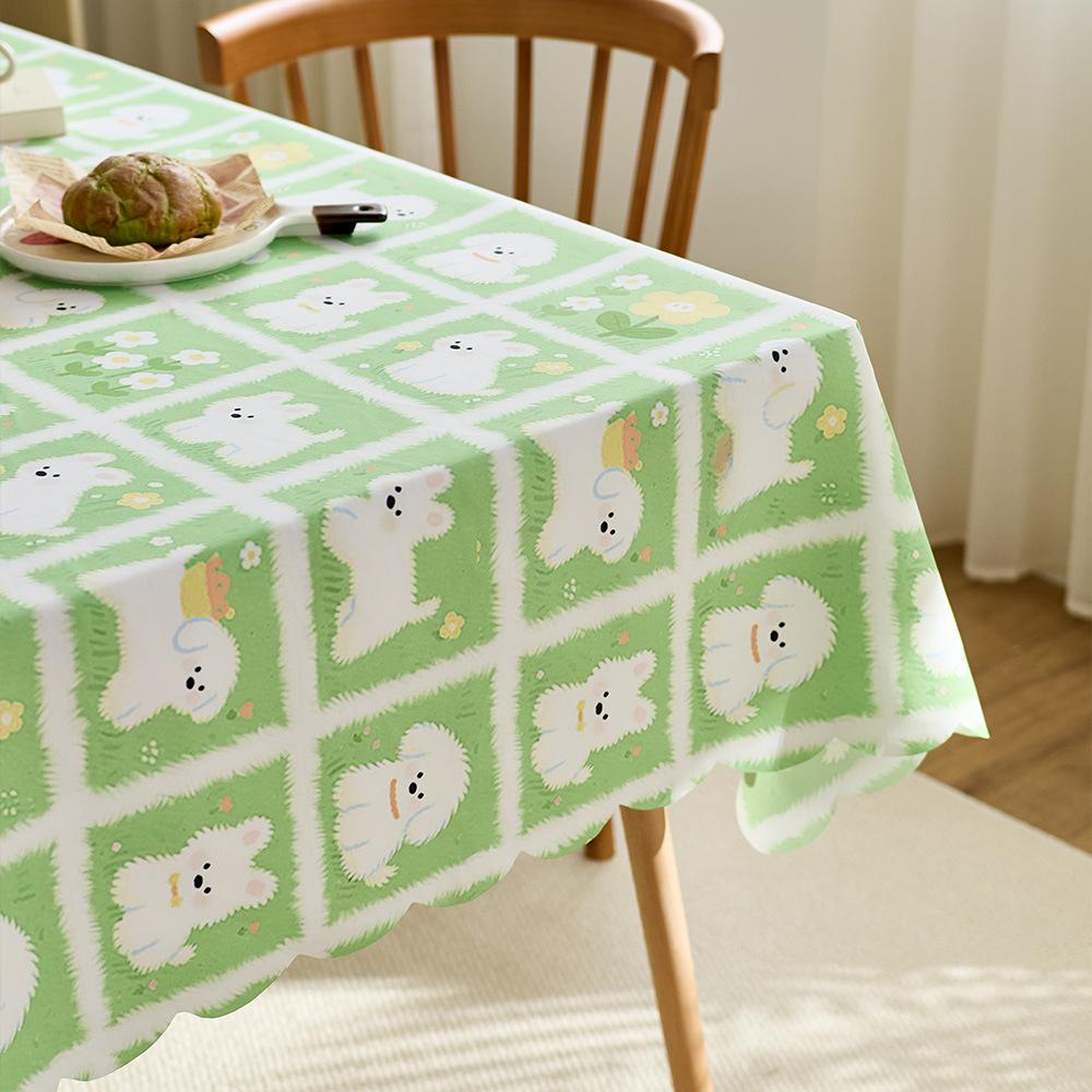 Dining Table Cloth Waterproof And Anti-Scalding Rectangular Light Luxury High-End Flannel Coffee Table Mat Table Mat