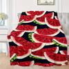 1pc Watermelon Slice Print Blanket, Polyester Fabric, Machine Washable, Suitable for Bedroom and Living Room Decoration