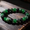Festive Gifts Green Agate African Turquoise Black Onyx Beaded Bracelet Natural Fashion Jewelry For Men Women Daily Wear Gift