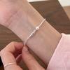 Sterling Fish Charm Pearl Bead Bracelet Women Minimalist Stackable Jewelry Fashion Accessory