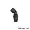 AN10 PTFE Fuel Hose Fitting Adapter Oil Cooler Fuel Pipe Line Forged Type Swivel Hose End Fitting 45°Degree 90°Degree Black 10AN