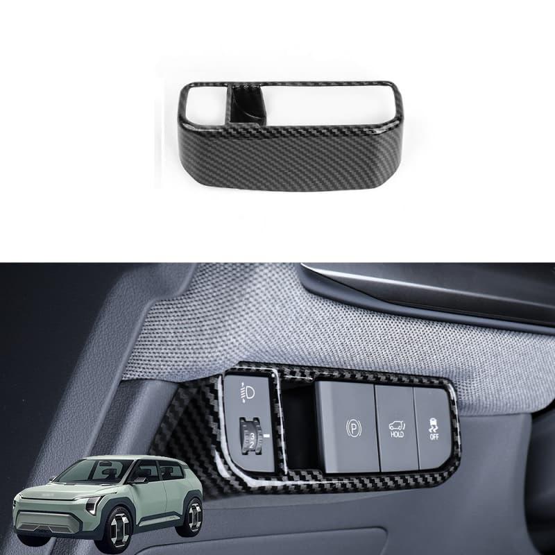 

For KIA EV3 2026 2026 Carbon Fiber Pattern Interior Dashboard Central Console Gear Shift Window Button Air Vent Cover RHD/LHD