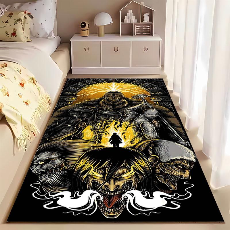 Epic Fantasy Warrior Scene suitable as a non-slip mat for the living room or bedroom sofa