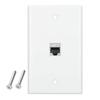 Reliable Wall Plate with Multiple Port, US Faceplates, White Ethernet Wall Outlet Cat7 Face Plate for Keystones Couplers