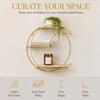 11 In Wall Mounted Shelf Gold Metal Decorative Display Rack  Living Room Display