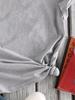 Light Grey Women's Short-Sleeved European and American Style Top with Picture