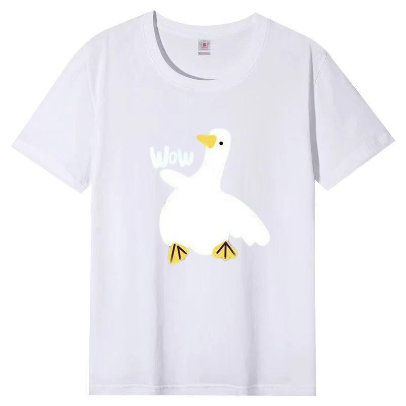 Damen Sommer Beliebtes Kurzarm-T-Shirt Baumwolle Atmungsaktiv Lockeres Oberteil Bedrucktes T-Shirt Lässig