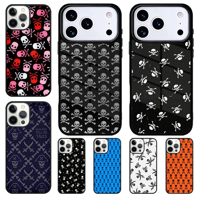 Pirate Skull Cross Bones Shockproof Phone Case for iPhone 17 Air 16e 15 11 12 14 13 Pro Max Cover Coque