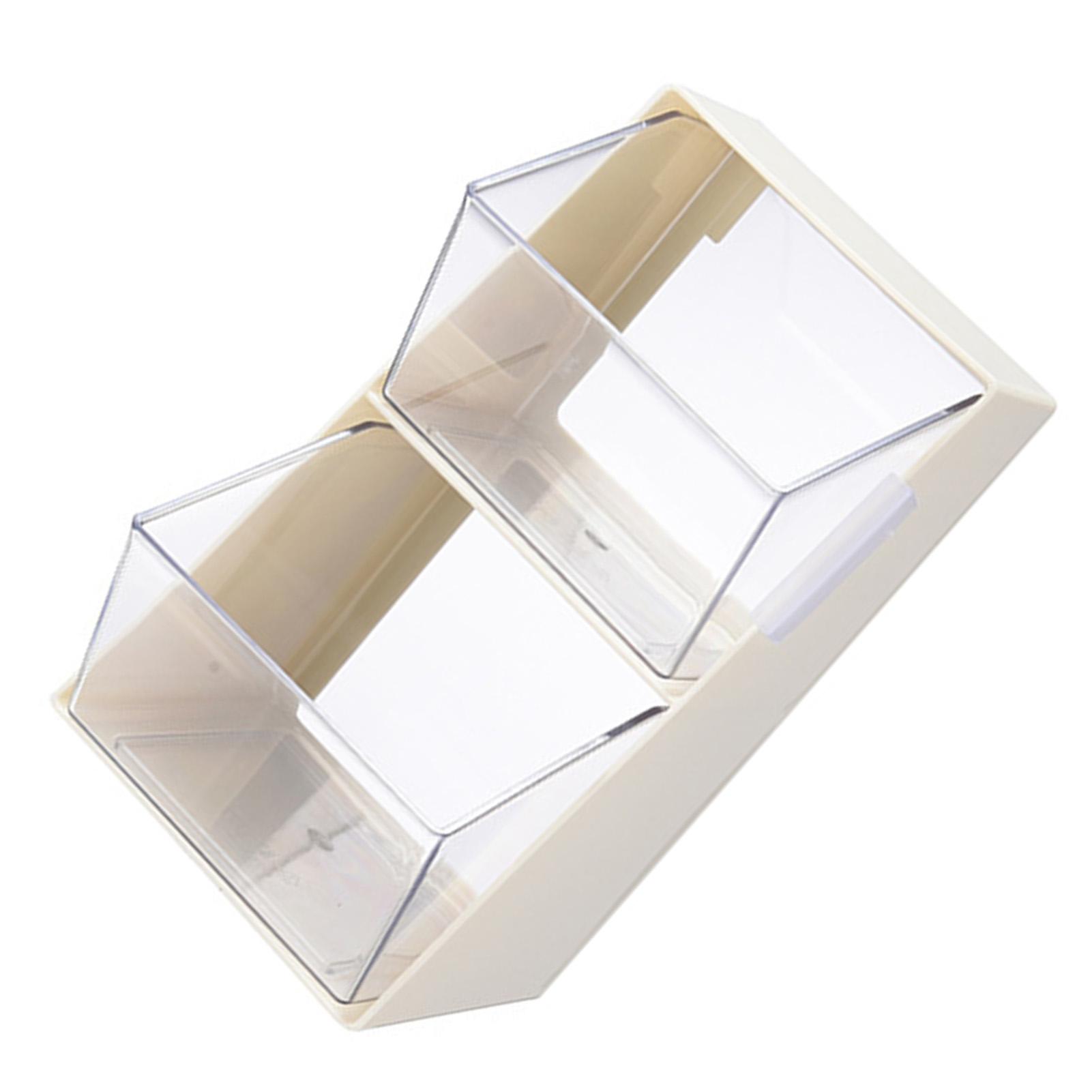 

Desktop Storage Box Plastic Multi Layers Dust Proof Modern Minimalist Desk Organizer Box for Teabag Coffee Pods Office