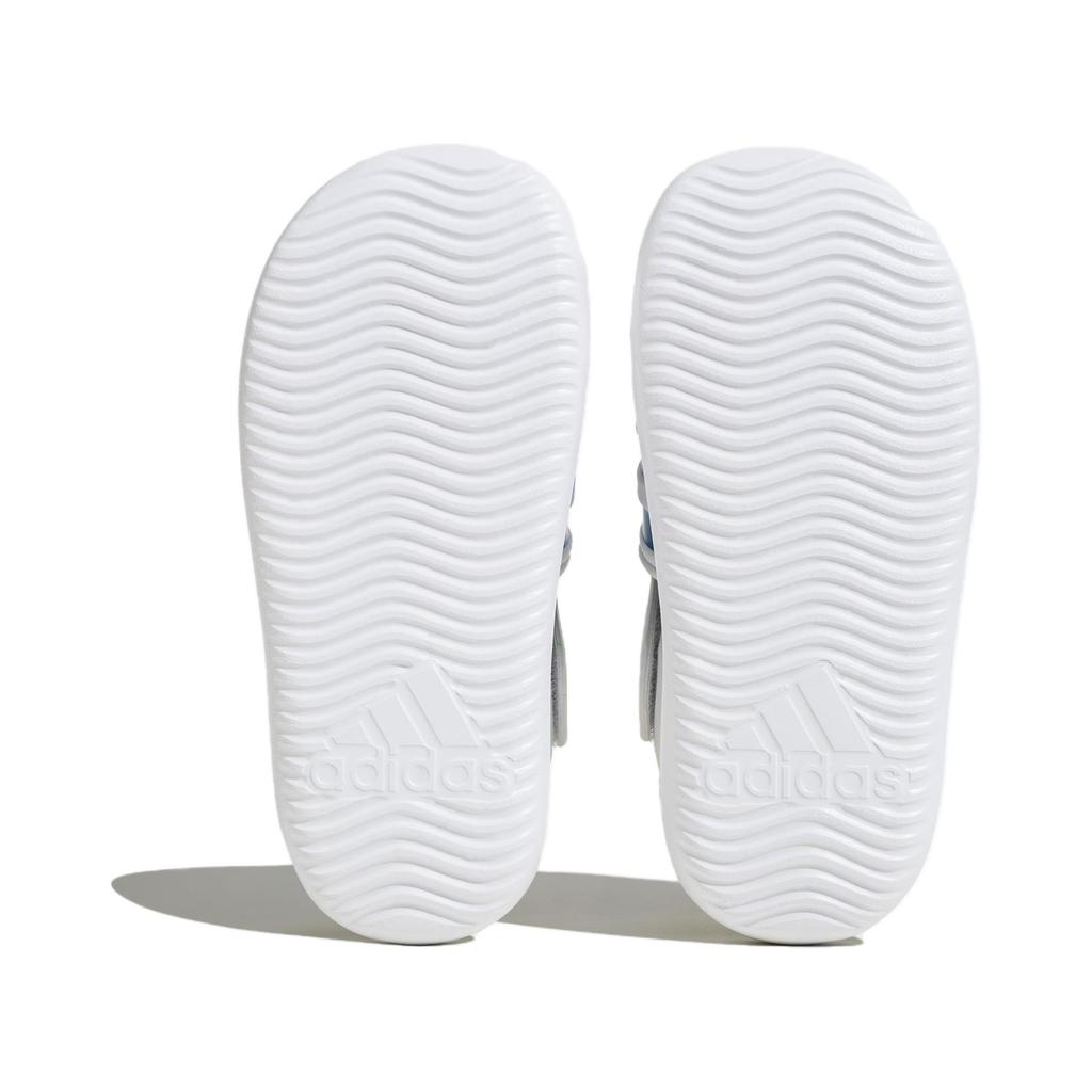Adidas Water Sandal Closed Toe Slip Resistant Cushioning Children's Sandals White Blue Children Aged 3 7 Years Old ID5838