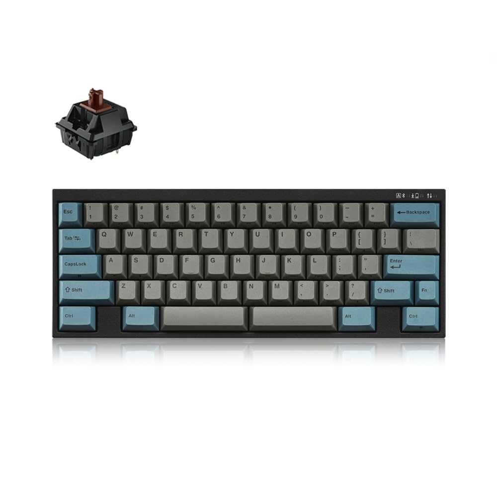 

LEOPOLD FC630MBT GrayBlue Mechanical Keyboard English US Layout 60 Keys MX2A Brown 60% Bluetooth/USB-C FC630MBTN2/EGBPD (CHERRY Axis)