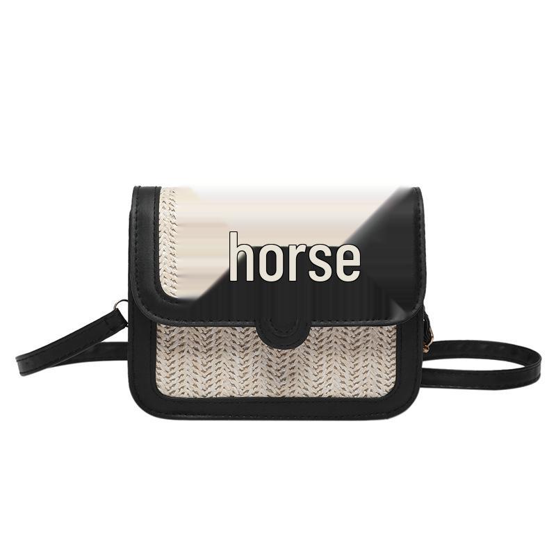 2024 Spring/Summer Women's Knitted Colorblock Straw Handbag – Mori Style