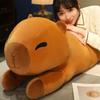 60/80cm Cartoon Creative High Quality Oval Flower Capybara Plush Doll Pillow Super Soft Warm Hug for Girlfriend Christmas Gift