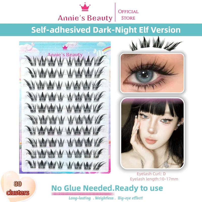 

100-240 Пучковые самоклеящиеся накладные ресницы, без клея, 11-16 мм, C+ изгиб, многоразовые, долговечные, водостойкие, ветроустойчивые, ленивые одинарные пучковые ресницы AB-3