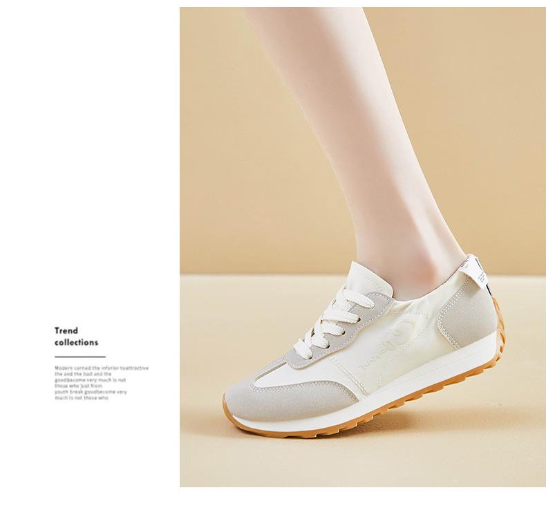 Trendy koreańskie 2025 damskie trampki Forrest Gump: Oddychające, codzienne buty do biegania dla studentów, edycja letnia (JCF-205).