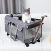 Foldable Pet Trolley: Breathable Cat & Dog Carrier