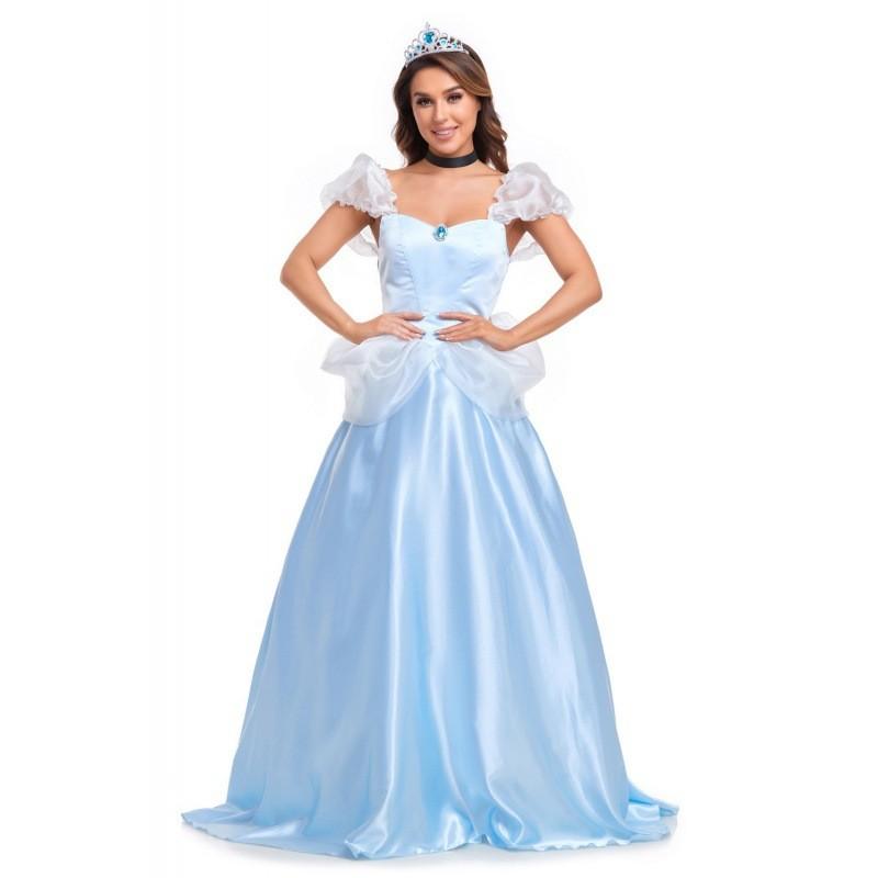 Gorgeous Female Adult Cinderella Dress Made Of Premium Polyester For Festive Occasions