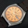 Seiko 5 AUTOMATIC JAPAN MENS 6309A VINTAGE ORANGE COLOR DIAL WATCH A701259-5 R206a-a701259