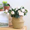 Straw Woven Flower Pot Basket - New Grass Planter for Indoor Outdoor & Multi-Use Dirty Basket