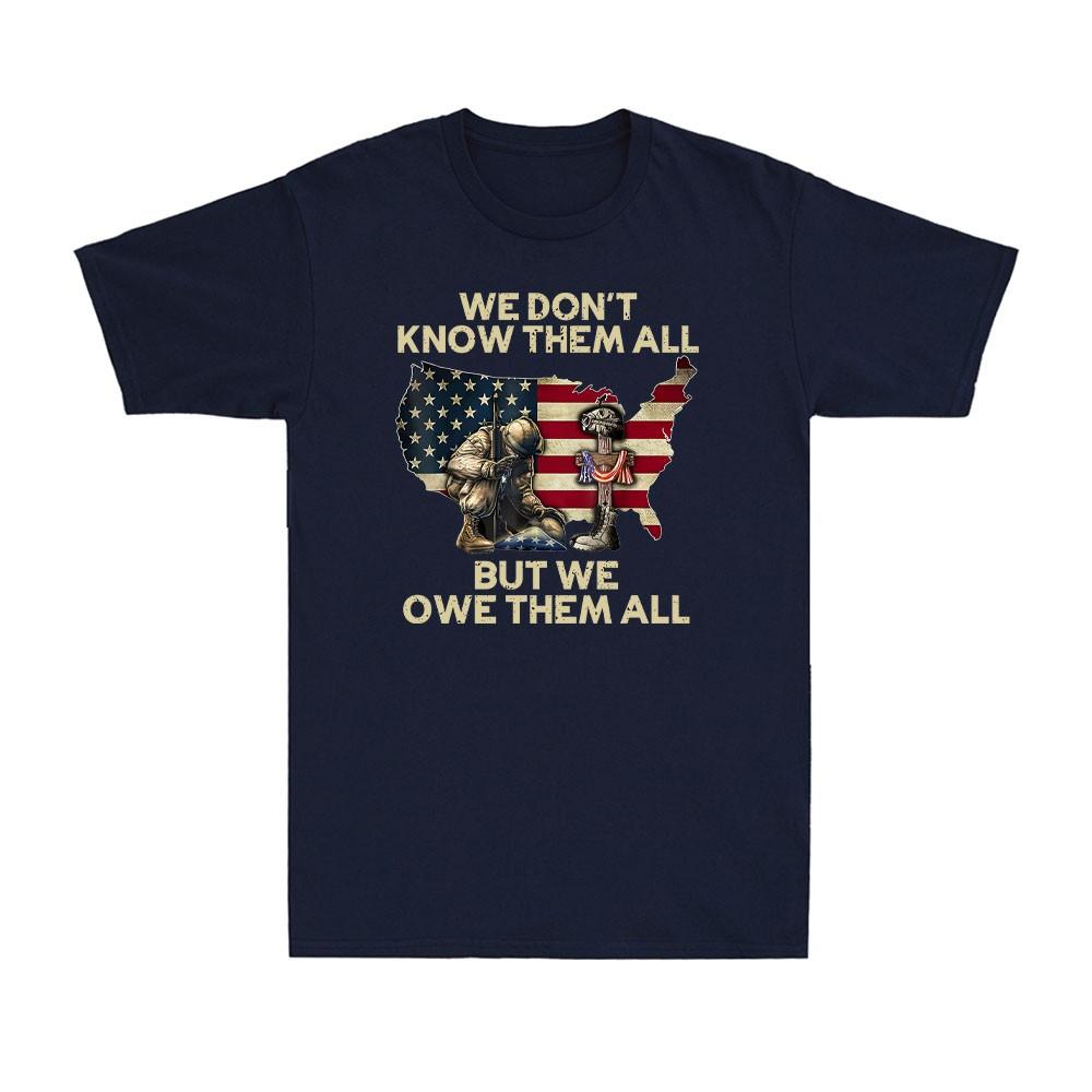 We Owe Them All Patriotic Veterans Day Memorial Day Us Flag Unisexs Tshirt