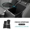 TOP Suede Armrest Storage Box Center Console Tray Holder Sticker for Kia Sportage NQ5 2022 2023 2024 2025 Interior Accessories.