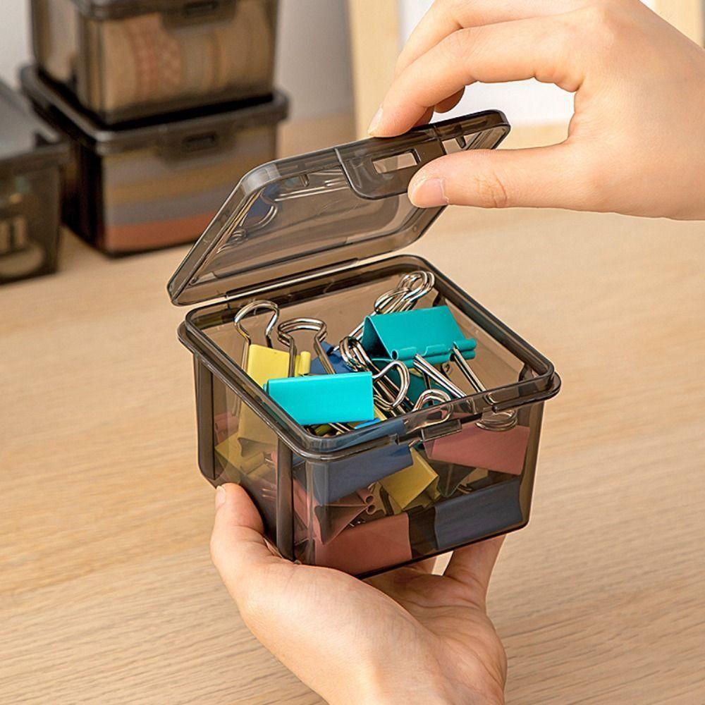 Plastic Pencil Case Transparent Black Stationery Storage Box Stationery Organizer  Students