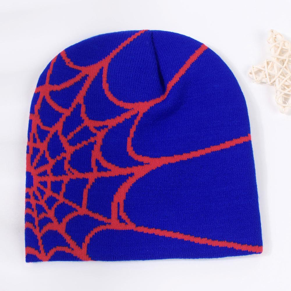 Versatile Style Hat Cool Spider Web Mens And Womens Warm Knitted Hatsbeanie