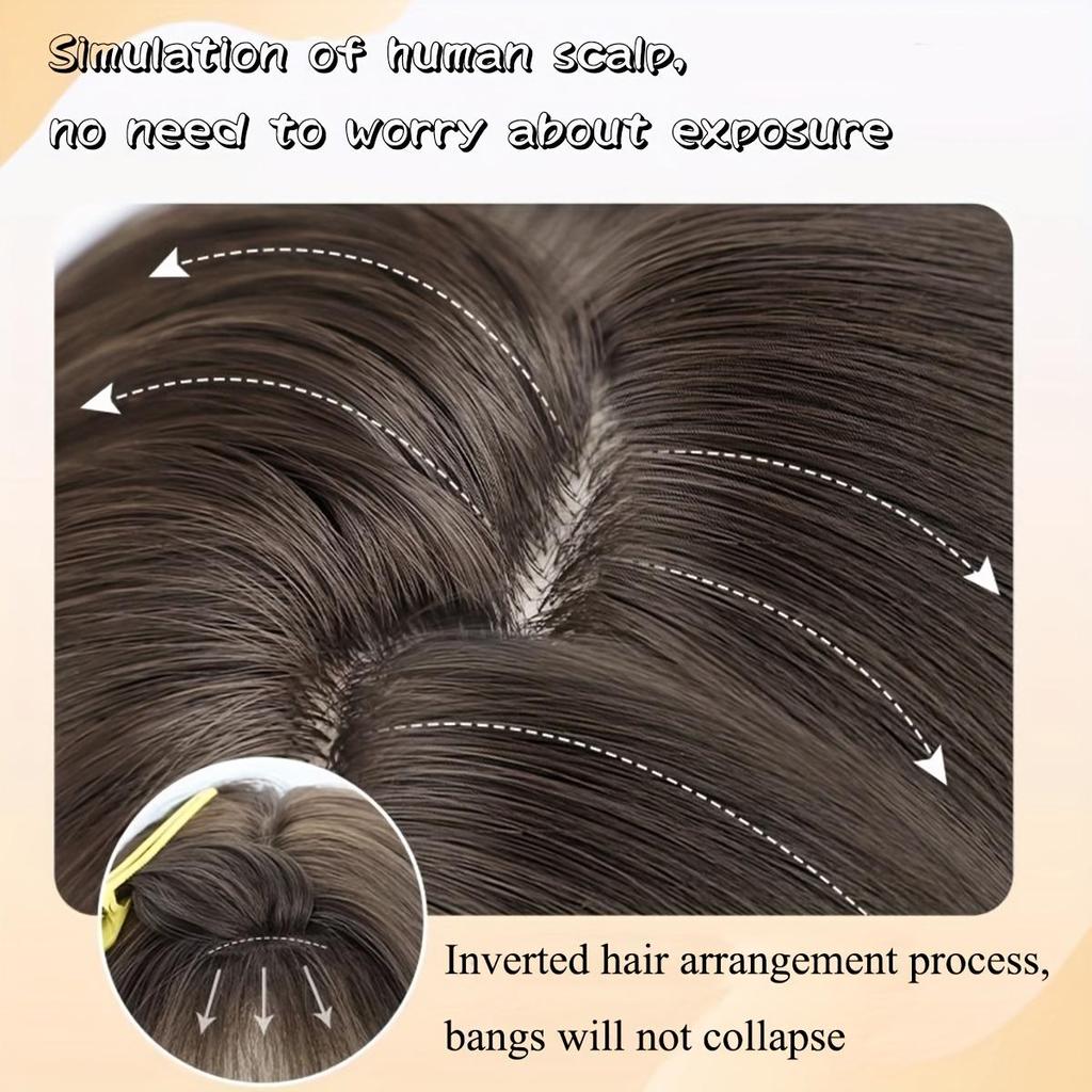 Elegant 26-Inch Long Straight Black Wig with Bangs for Women - Heat Resistant Synthetic Hair, High Density Matte Finish