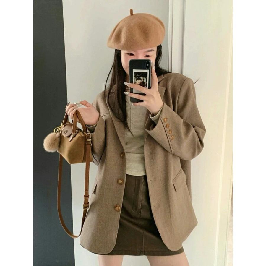 Petite Women Blazer Spring Autumn Korean Style Casual Office Jacket Slim Fit High Quality