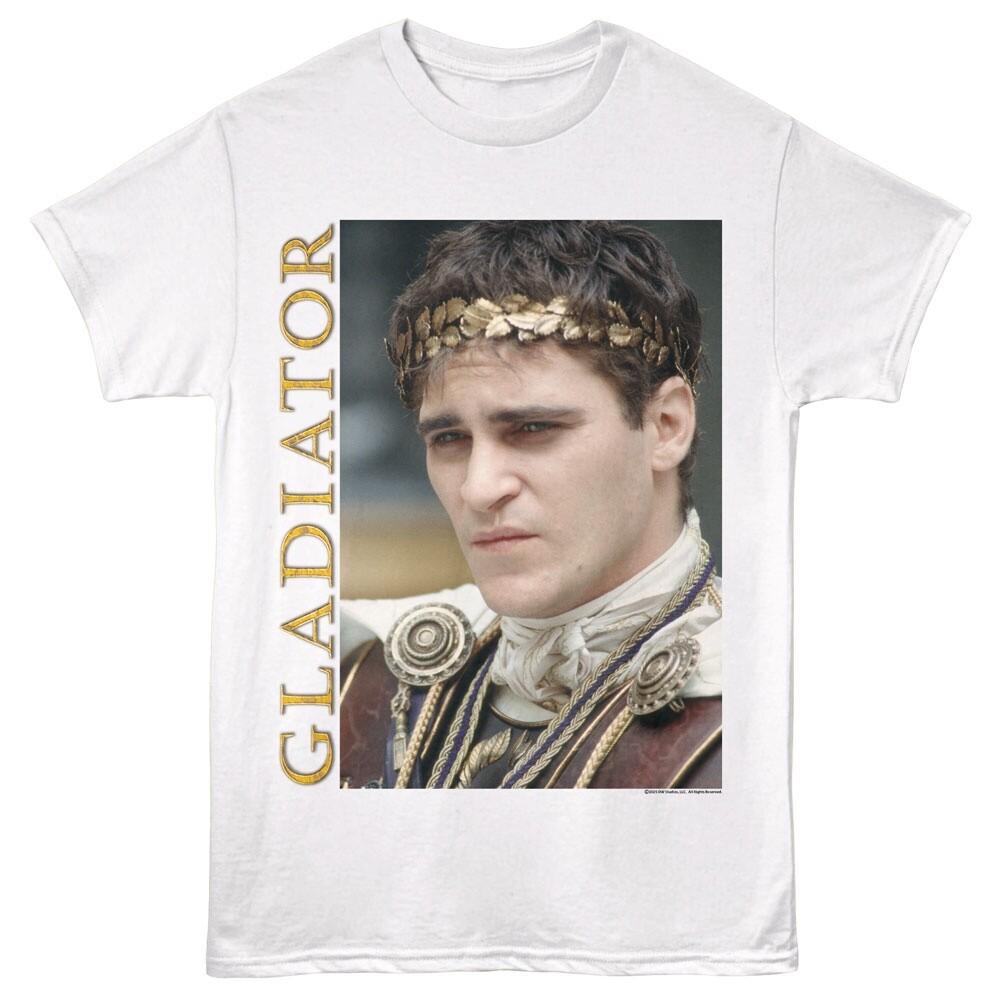 GLADIATOR Movie T-Shirt MAXIMUS COMMODUS PORTRAIT Official White Cotton Merch Unisex T-Shirt M
