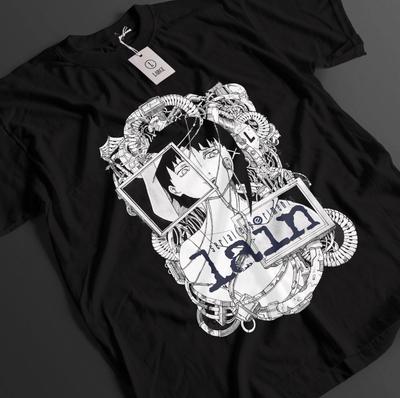 Serial Experiments Lain Shirt Lain Iwakura Tshirt Alice T-Shirt Horror Anime Tee