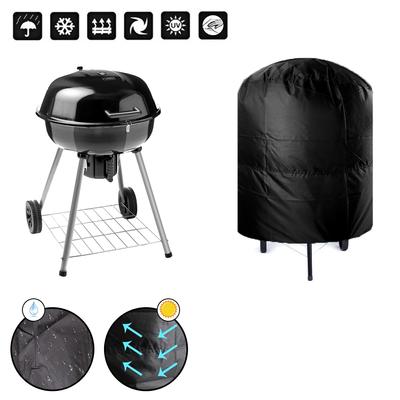 Runde Grillabdeckung zum Schutz vor Staub und Regen, 77 x 58 cm/80 x 66 x 100 cm, Grillabdeckung, wasserdicht, Grillzubehör, Camping-Grillabdeckung für den Außenbereich