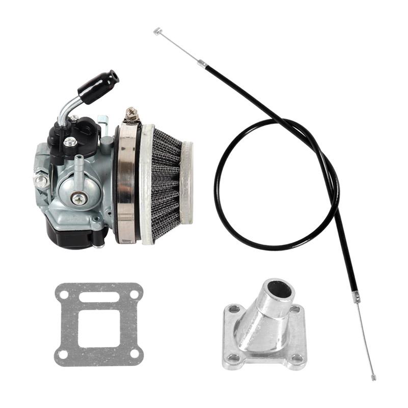 

ATV 49cc Performance 19mm Carburetor 58mm Air Filter cable Assembly for 2-stroke 49cc 50cc 60cc 66cc 80cc Mini Pocket Bike Group серебряный