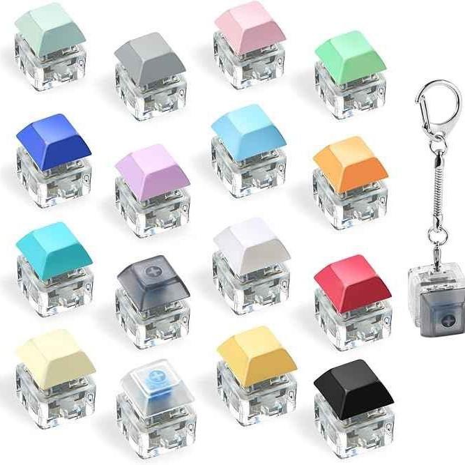 Unzip The Button, Keycap Keychain, Keyboard Keychain, Mini Creative Fun Press-Type Decompression Portable Artifact