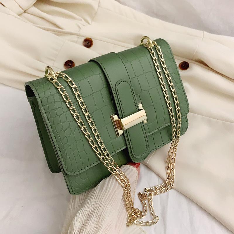 Women Solid Color Stone Pattern Crossbody Bag New Embossed PU Leather Square Shoulder Bag Casual Mini Handbag Daily Fashion Accessories