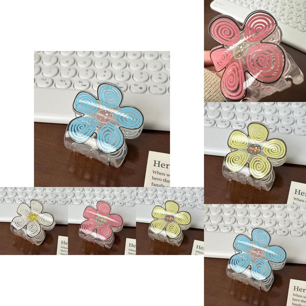 Beautiful Flower Design Hair Clips In Soft Macaron Colors For Fashionable Looks