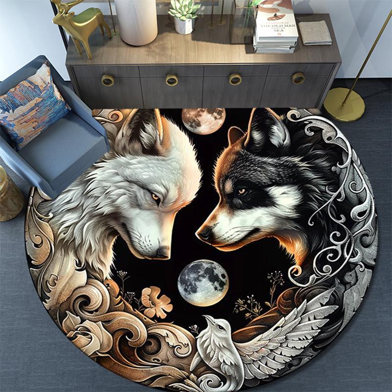

Cartoon Print Round Area Rug,Carpet Rug for Living Room Bedroom Sofa Playroom Decor,Non-slip Floor Mat 80cmx80cm