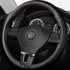 Black Artificial Leather Car Steering Wheel Cover Wrap For Volkswagen VW Gol Tiguan Passat B7 Passat CC Touran Jetta Mk6