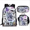 Cool Girls Printing Anime 3Pcs/Set Daily Pack Pupil School Carry Carrier Kid Sweet Outing Backpack Children Birthday Gift