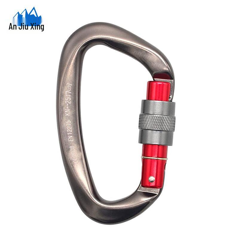 Anjiuxing D-Shape Screwgate Climbing Carabiner