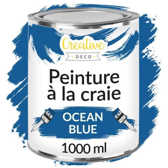 Peinture À La Craie Bleu Océan - CREATIVE DECO - 1L - Mat Et Lavable
