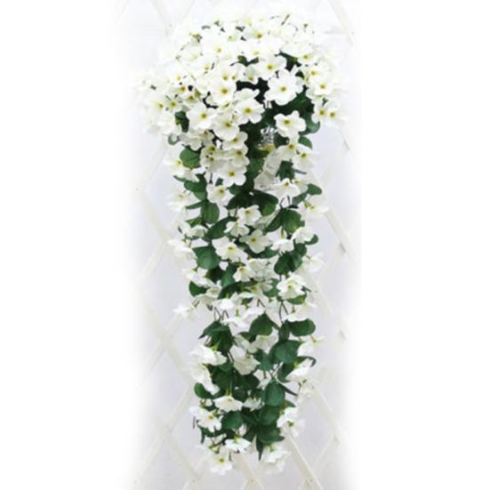220Pcs Heads/1 Bouquet Five-Petal Artificial Violet Flower Bracketplant Hanging