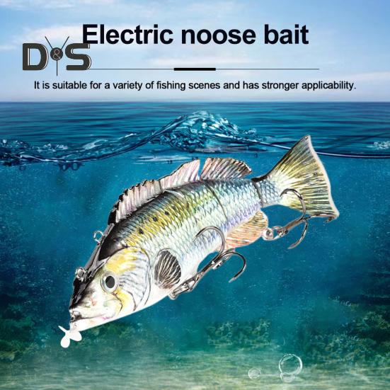 Nălucă de Pescuit Electrică Multi-Articulată de 13.5CM/39.3G/54G cu Flotor Reîncărcabilă USB Luminoasă LED Swimbait Robotic Momeală Artificială Accesorii de Pescuit
