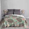 Cute Hedgehogs Blanket Super Soft Warm Light Thin Hedgehog Hedghog Hedgehog Lover Hedgehog Gifts Cute Kawaii Green Pet