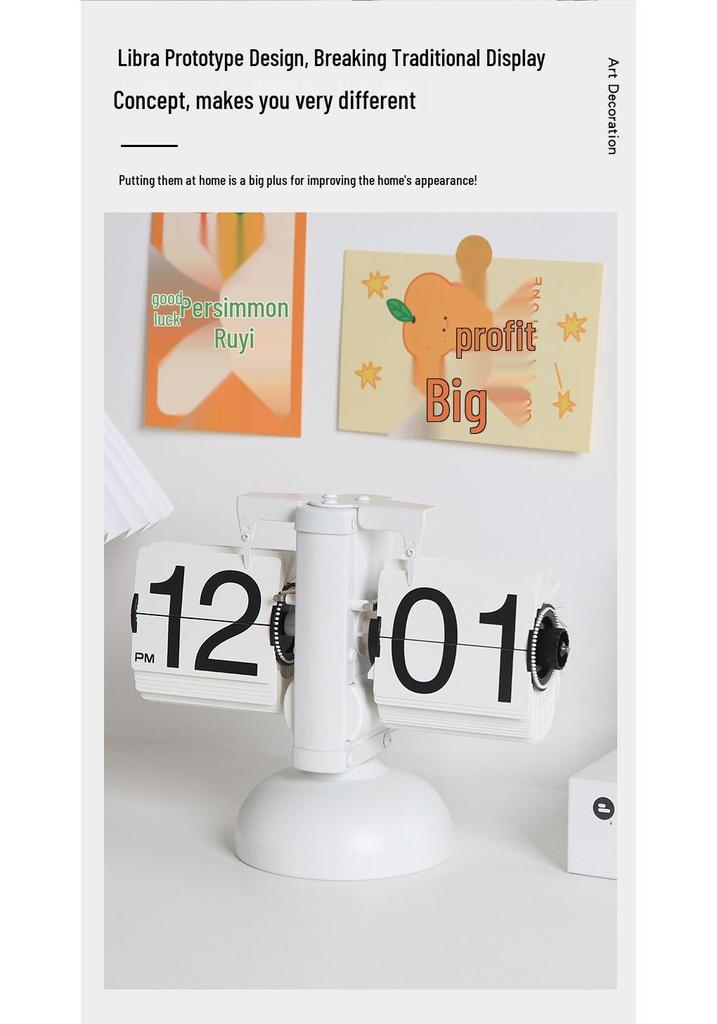 Mechanical Desk Clock: Automatic Page-Turner for Home Decoration