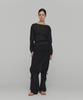 Amomento Sheer Cotton Drawstring Top_Black