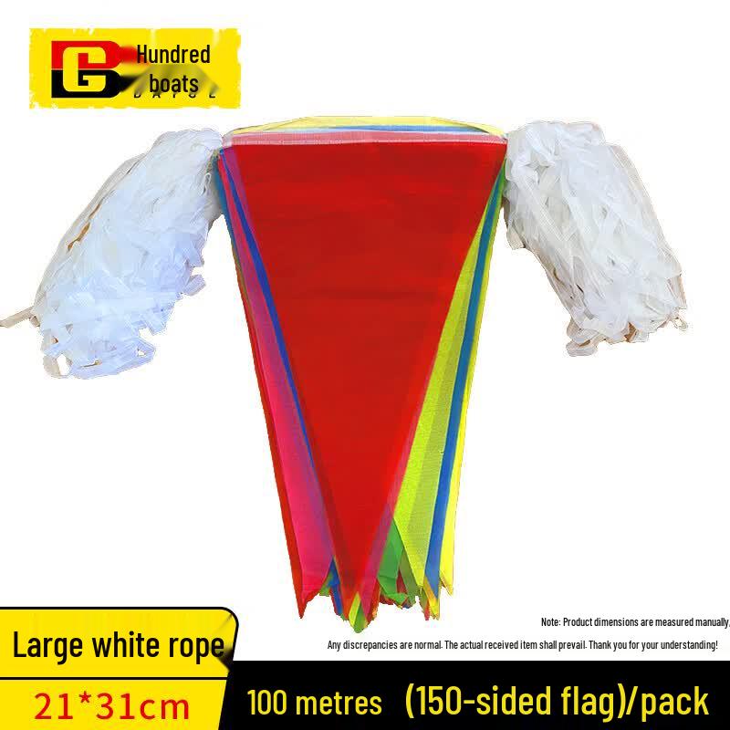 BAIGE 100m Five-Color Triangular String Flags