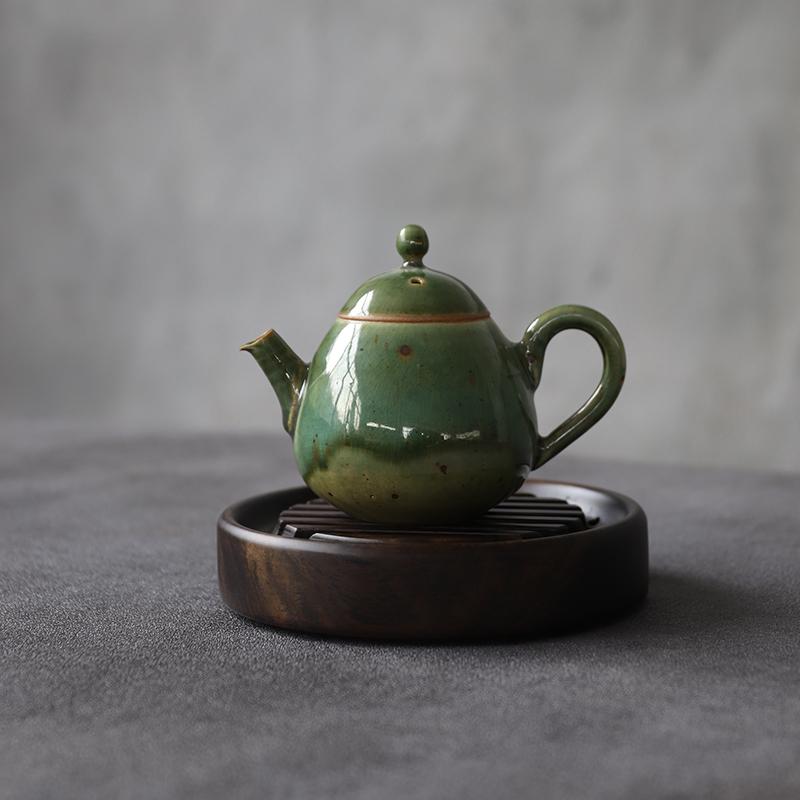 Ebony Tea Trays and Platters Wood Teapot Holders