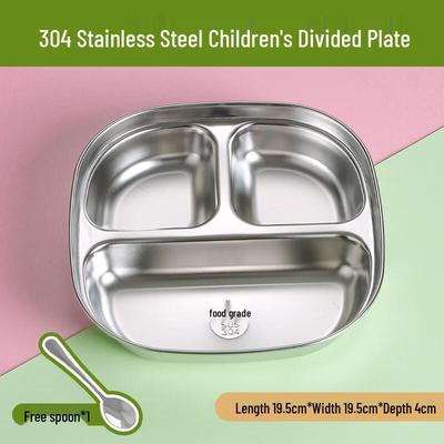 Tianda 304 Stainless Steel Kids Divided Plate Set